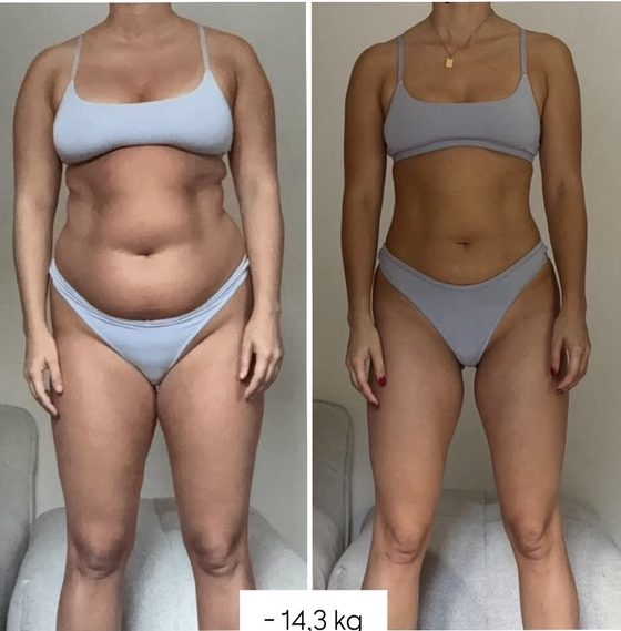 Transformation avant apres d'une participante