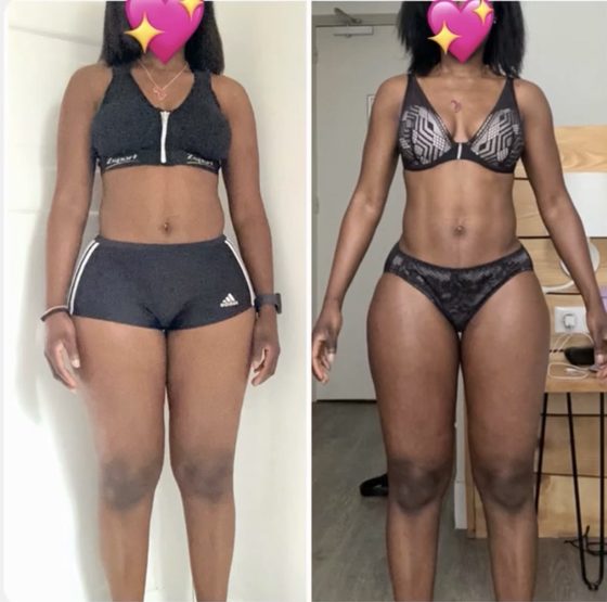 Transformation avant apres d'une participante