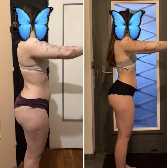 Transformation avant apres d'une participante