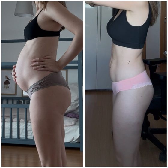 Transformation avant apres d'une participante