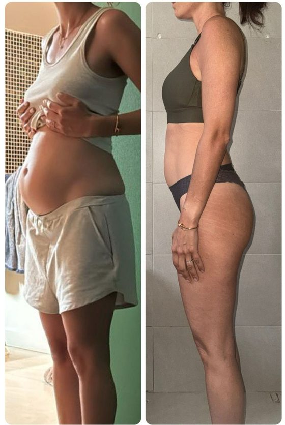 Transformation avant apres d'une participante