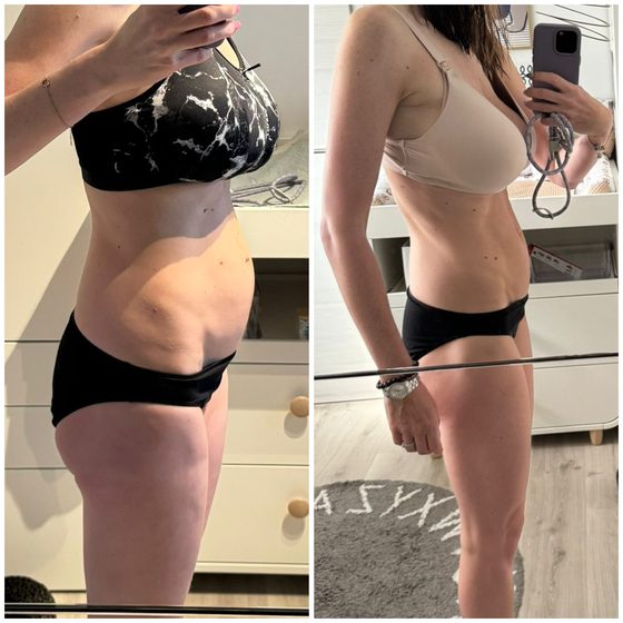 Transformation avant apres d'une participante