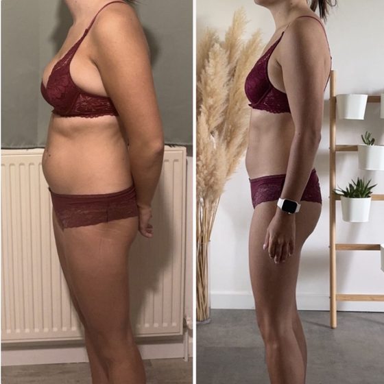 Transformation avant apres d'une participante
