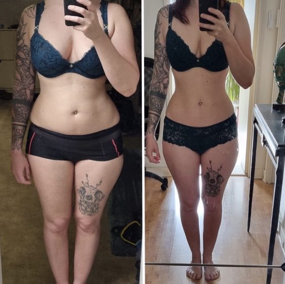 Transformation avant apres d'une participante